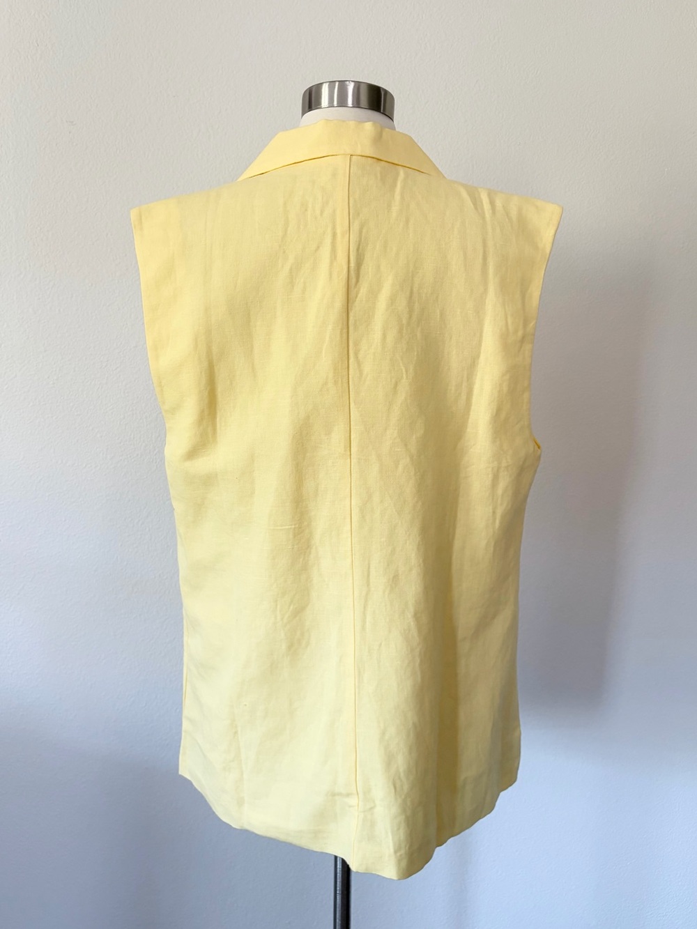 L Space NWT San Marco Cotton Linen Vest Daisy Yellow Large L - Picture 5 of 6